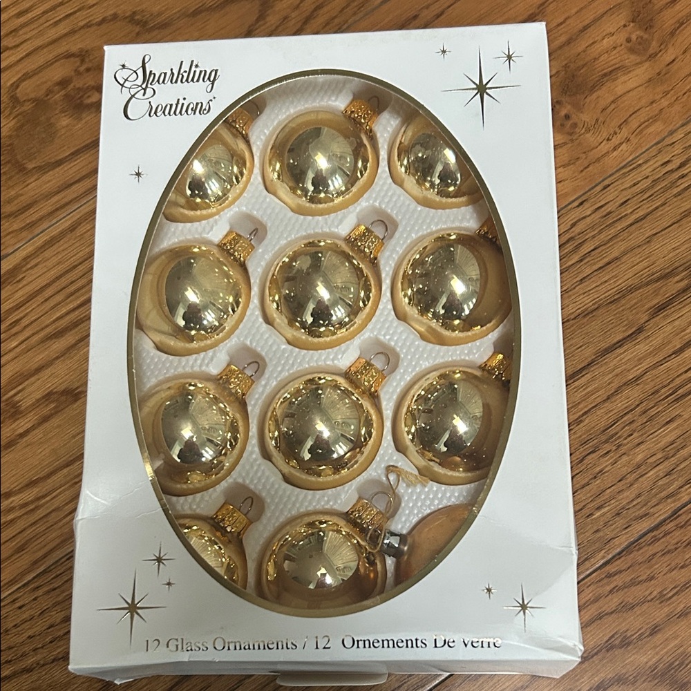 Gold Glass Ornaments